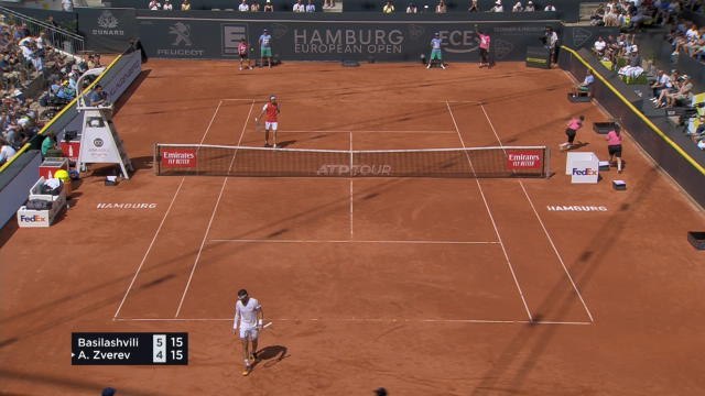 TENNIS: ATP Hamburg: N. Basilashvili bt A. Zverev (6-4, 4-6, 7-6)