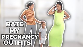 RATE MY PREGNANCY OUTFITS | PrettyLittleThing
