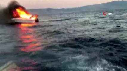 Bodrum'da yaşanan tekne yangınının yeni görüntüleri ortaya çıktı