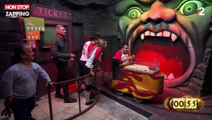 Fort Boyard : Alex Goude pris de panique dans le train fantôme (Vidéo)