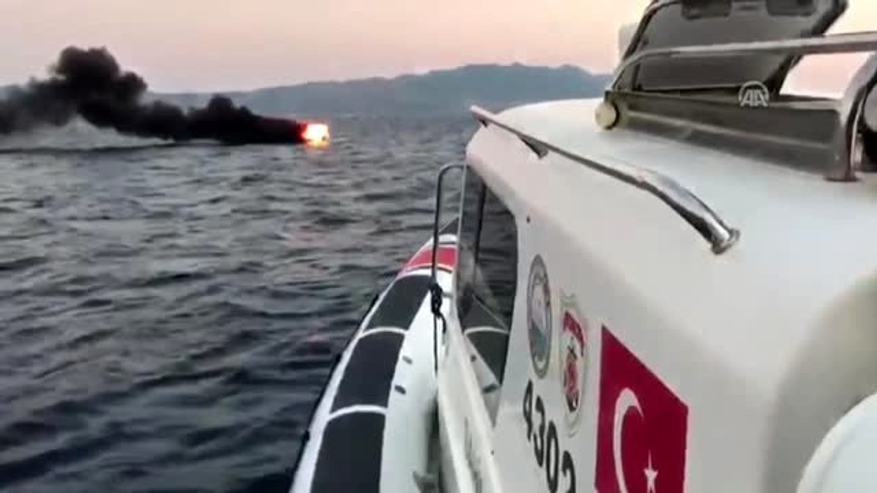 Bodrum'da tekne yangını