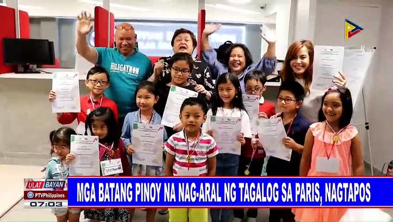 Mga batang Pinoy na nag-aral ng tagalog sa Paris, nagtapos