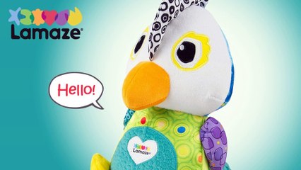  Lamaze Repeat Petey Parrot Voice Recorder Squeeky Chime Bright Colors || Keith's Toy Box