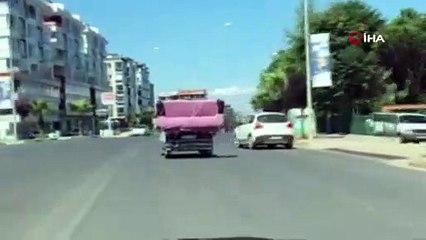 Koltuk takımıyla tehlikeli yolculuk