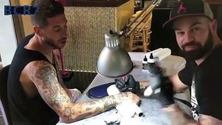 Sergio Ramos Making new Tattoo in hand Video
