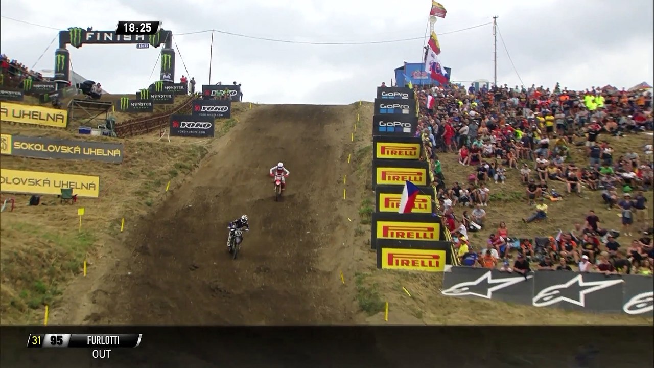 Tim Gajser passes Jeremy Seewer - MXGP Race 2 - MXGP of Czech Republic 2019