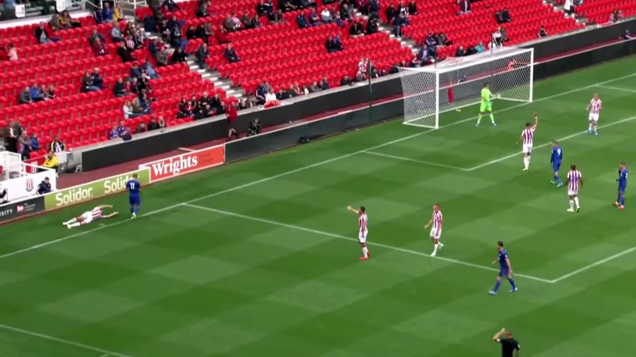 Ryan Shawcross Terrible Ankle Injury Leicester city vs Stoke Friendly