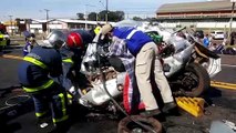 Segundo Corpo de Bombeiros, caminhão provocou acidente gravíssimo na BR-277