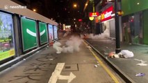 Watch the incredible way Hong Kongers neutralise tear gas canisters