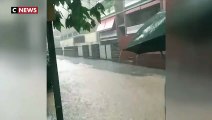 Espagne : les rues de Barcelone inondées par des pluies torrentielles