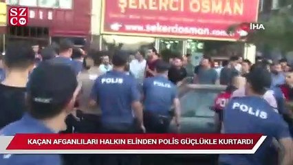 Kaçan Afganları polis linçten kurtardı