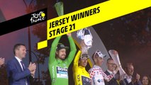 Vainqueurs des maillots à enjeu / Jersey Winners - Étape 21 / Stage 21 - Tour de France 2019