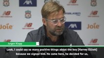 He already has a few records because of his talent. - Klopp on Harvey Elliott