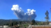 Tangkuban Parahu Mountain Erupts