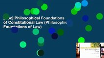 [Doc] Philosophical Foundations of Constitutional Law (Philosophical Foundations of Law)