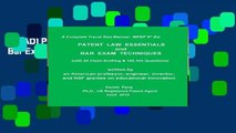 [READ] Patent Law Essentials and Bar Exam Techniques