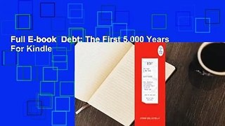 Full E-book  Debt: The First 5,000 Years  For Kindle