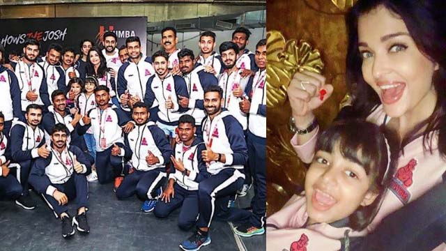 Aishwarya Rai Bachchan & Aaradhya Bachchan cheer Abhishek Bachchan's Pink Panthers | FilmiBeat