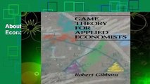 About For Books  Game Theory for Applied Economists Complete