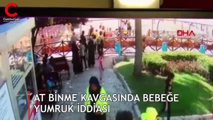 At binme kavgasında bebeğe yumruk iddiası