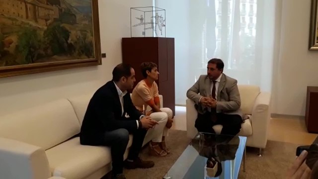 María Chivite se reúne con el presidente del Parlamento de Navarra