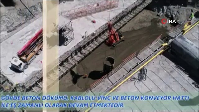 Yusufeli Barajı’nda gövde yüksekliği 115 metreye ulaştı