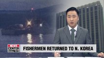 S. Korea repatriates 3 N. Korean fishermen that crossed inter-Korean maritime border
