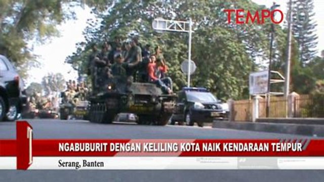 Ngabuburit dengan Berkeliling Kota Naik Kendaraan Tempur