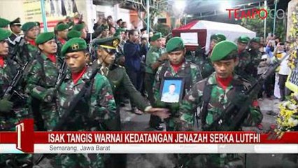 Download Video: Isak Tangis Warnai Kedatangan Jenazah Serka Lutfhi, Koban Hercules