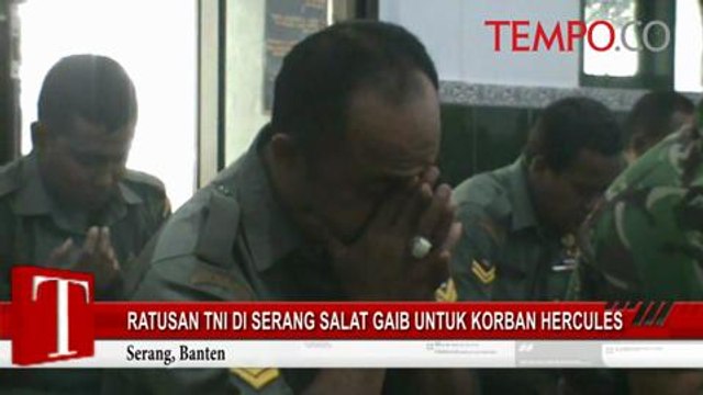 Ratusan TNI di Serang Salat Gaib untuk Korban Hercules