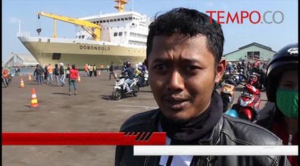 Keributan Saat Mudik Gratis di Pelabuhan Tanjung Emas