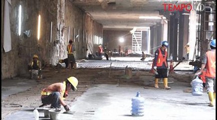 Ini Kesibukan Pekerja di Terowongan MRT Jakarta