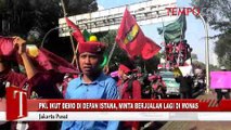 PKL Ikut Demo di Depan Istana, Minta Berjualan Lagi di Monas