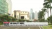 Jakarta had world's worst air quality on Monday; S. Korea's fairly good