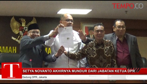 Setya Novanto Akhirnya Mundur dari Jabatan Ketua DPR