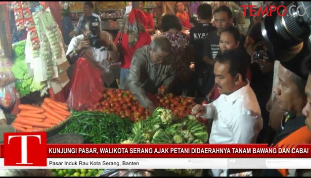Kunjungi Pasar, Wali Kota Serang Ajak Petani Tanam Cabe