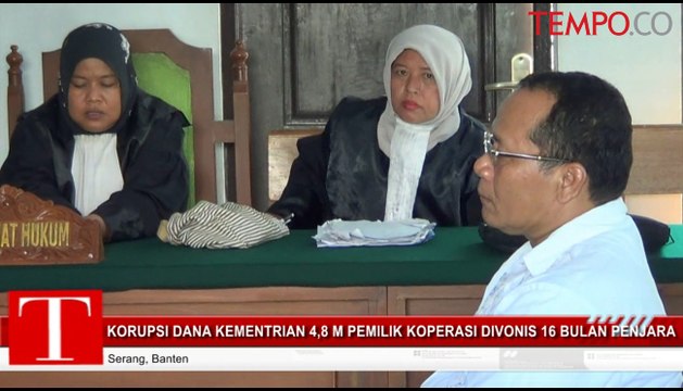 Korupsi Dana Kementerian Rp 4,8 M, Pemilik Koperasi Divonis 16 Bulan