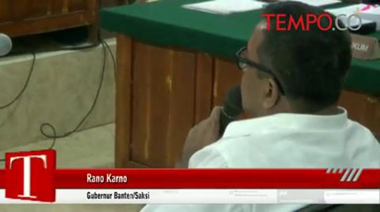Ini Percakapan Rano Karno dan Terdakwa Kasus Bank Banten