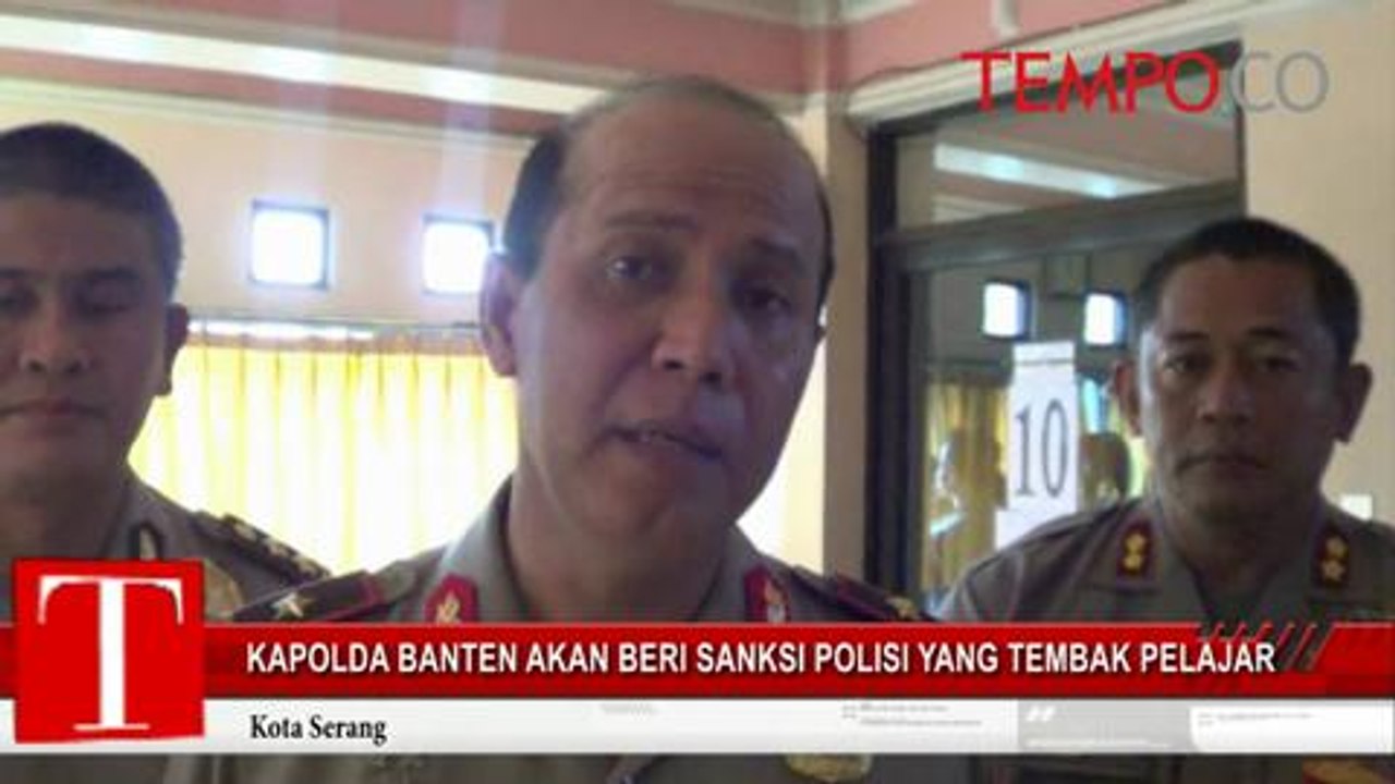 Kapolda Banten Akan Beri Sanksi Polisi yang Tembak Pelajar