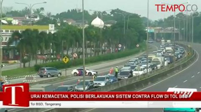 Urai Kemacetan, Polisi Berlakukan Contra Flow di Tol BSD