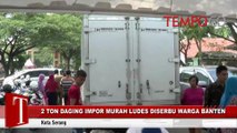 2 Ton Daging Murah Impor Ludes Diserbu Warga Banten