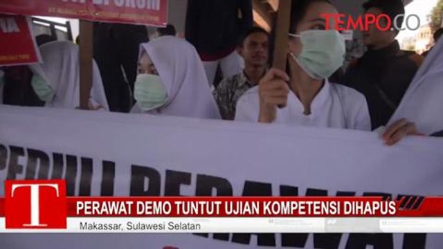 Perawat Demo Tuntut Ujian Kompetensi Dihapus
