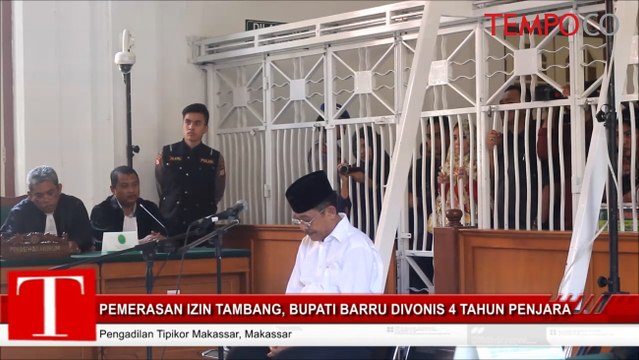 Pemerasan Izin Tambang, Bupati Kabupaten Barru Divonis 4 Tahun Penjara