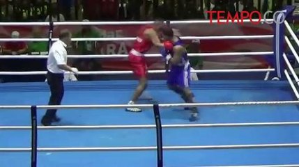 PON XIX: Petinju Andalan Sulsel Alex Tatontos Melaju ke Semifinal