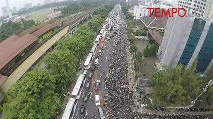 Aksi Massa Ormas Islam 4 November (Dilihat dari Udara)