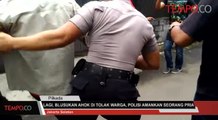 Lagi, Blusukan Ahok Ditolak Warga, Polisi Amankan Seorang Pria