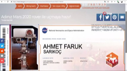 2,5 milyon Türk ismini Mars’a göndermek istiyor