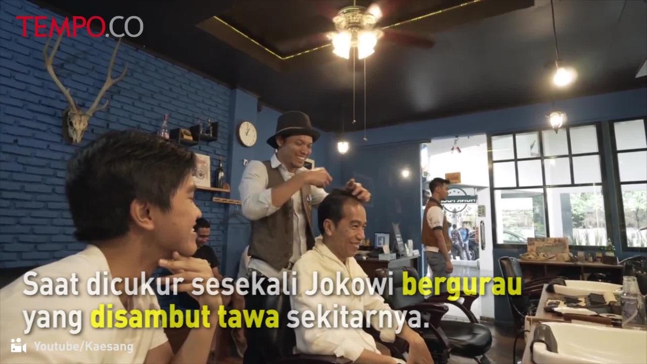 Saat Kaesang Ajak Presiden Jokowi Cukur Rambut di Barbershop