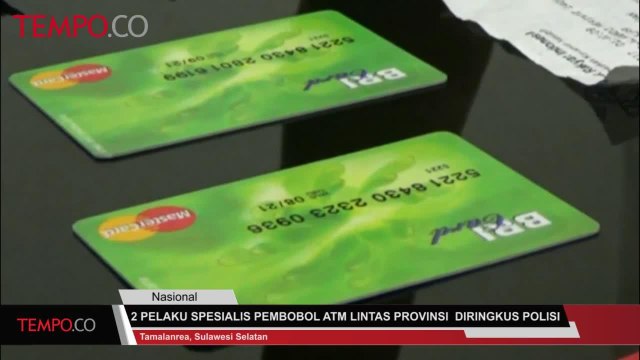 Dua Pelaku Spesialis Pembobol ATM Lintas Provinsi Diringkus Polisi