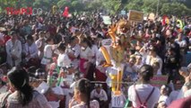 Anak-anak Pawai Ogoh-ogoh Mini Jelang Hari Raya Nyepi